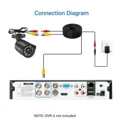 Wired 1080p Black Outdoor Bullet TVI Security Camera Compatible for TVI DVRs (4-Pack) by ZOSI 18 Wired 1080p Black Outdoor Bullet TVI Security Camera Compatible for TVI DVRs (4-Pack) by ZOSI -ProHT Sales Store black 4cam zosi wired security cameras 4ak 2612b b us fa 1000