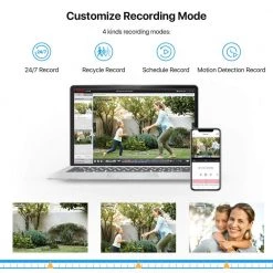 H.265+ 8-Channel 5MP-Lite 2TB Hard Drive DVR Security Camera System with 8X 1080p Wired Bullet Cameras by ZOSI -ProHT Sales Store black white zosi smart security camera systems 8fn 261w8 20 us 4f 1000