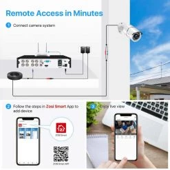 H.265+ 8-Channel 5MP-Lite 2TB Hard Drive DVR Security Camera System with 8X 1080p Wired Bullet Cameras by ZOSI -ProHT Sales Store black white zosi smart security camera systems 8fn 261w8 20 us fa 1000