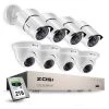 8-Channel 1080p 2TB DVR Security Camera System with 4 Wired Bullet Cameras and 4 Wired Dome Cameras by ZOSI 2 8-Channel 1080p 2TB DVR Security Camera System with 4 Wired Bullet Cameras and 4 Wired Dome Cameras by ZOSI -ProHT Sales Store black white zosi smart security camera systems 8fn 261x418w 20 64 1000