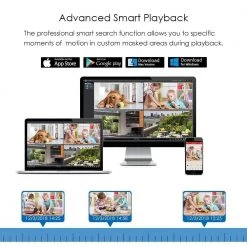 8-Channel 1080p 2TB DVR Security Camera System with 4 Wired Bullet Cameras and 4 Wired Dome Cameras by ZOSI 28 8-Channel 1080p 2TB DVR Security Camera System with 4 Wired Bullet Cameras and 4 Wired Dome Cameras by ZOSI -ProHT Sales Store black white zosi smart security camera systems 8fn 261x418w 20 76 1000