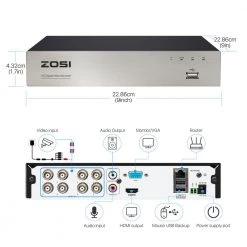 8-Channel 1080p 2TB DVR Security Camera System with 4 Wired Bullet Cameras and 4 Wired Dome Cameras by ZOSI 23 8-Channel 1080p 2TB DVR Security Camera System with 4 Wired Bullet Cameras and 4 Wired Dome Cameras by ZOSI -ProHT Sales Store black white zosi smart security camera systems 8fn 261x418w 20 c3 1000
