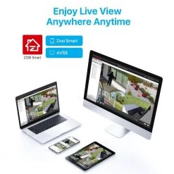 4K UHD 8-Channel 2TB PoE NVR Security Camera System with 4 8MP Wired Spotlight Cameras, Color Night Vision, 2-Way Audio by ZOSI -ProHT Sales Store black white zosi wired security camera systems 8dn 2258w4 20 us 66 1000