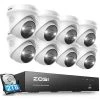 4K UHD 8-Channel 2TB PoE NVR Security Camera System with 8 8MP Wired Spotlight Cameras, Color Night Vision, 2-Way Audio by ZOSI 1 4K UHD 8-Channel 2TB PoE NVR Security Camera System with 8 8MP Wired Spotlight Cameras, Color Night Vision, 2-Way Audio by ZOSI -ProHT Sales Store black white zosi wired security camera systems 8dn 2258w8 20 us 64 1000