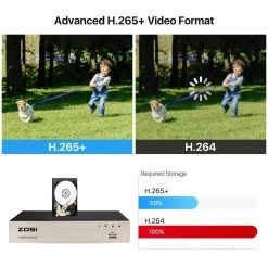 8-Channel 5MP 1TB POE NVR Security Camera Surveillance System with 4 Wired Bullet Cameras by ZOSI 18 8-Channel 5MP 1TB POE NVR Security Camera Surveillance System with 4 Wired Bullet Cameras by ZOSI -ProHT Sales Store black white zosi wired security camera systems 8en 2615w4s 20s c3 1000