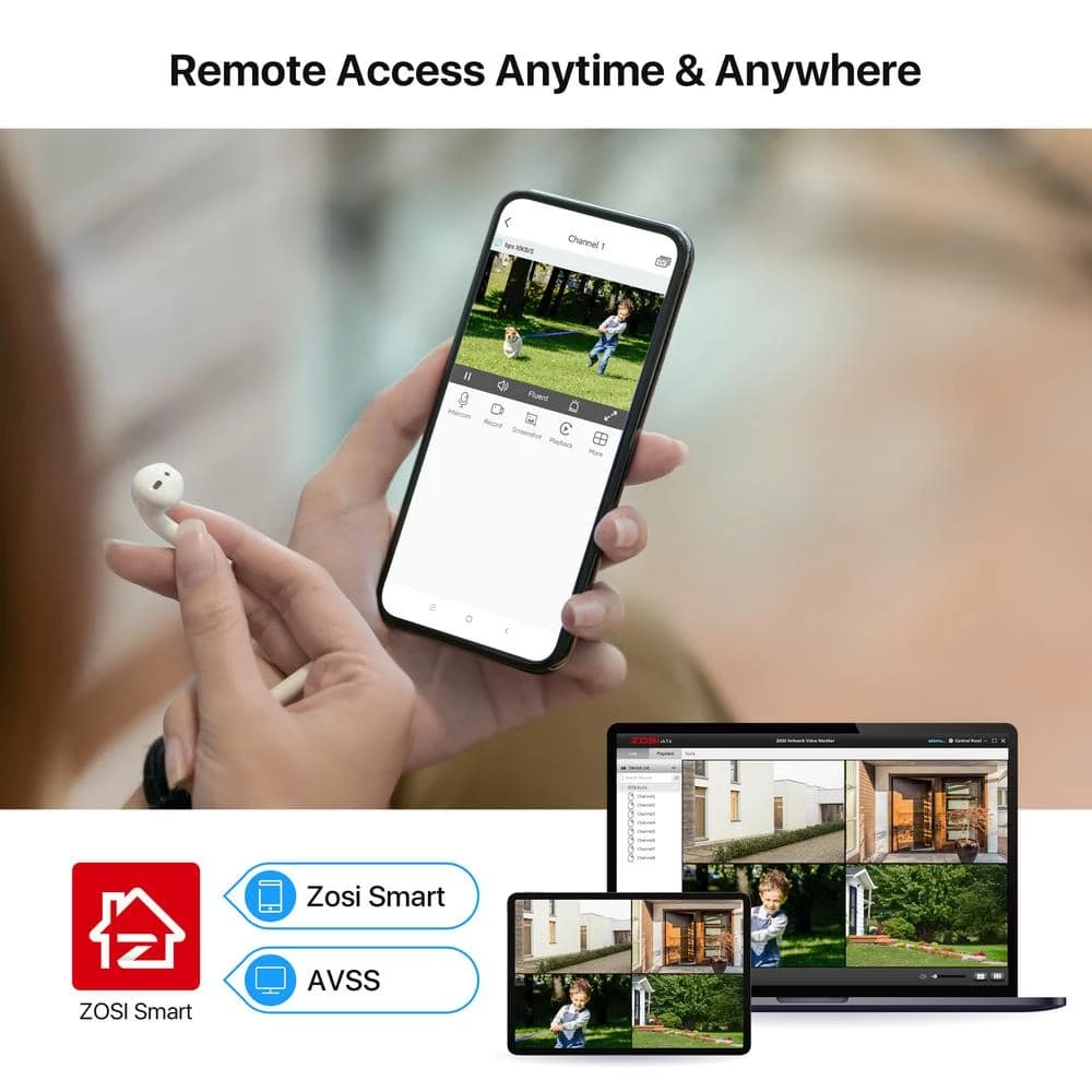 8-Channel 5MP 1TB POE NVR Security Camera Surveillance System with 4 Wired Bullet Cameras by ZOSI 4 8-Channel 5MP 1TB POE NVR Security Camera Surveillance System with 4 Wired Bullet Cameras by ZOSI - Image 2