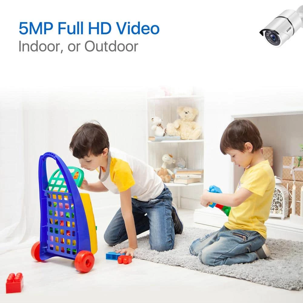 8-Channel 5MP 2TB POE NVR Security Camera System with 8 Wired Bullet Outdoor Camera, 120 ft. Night Vision by ZOSI 12 8-Channel 5MP 2TB POE NVR Security Camera System with 8 Wired Bullet Outdoor Camera, 120 ft. Night Vision by ZOSI - Image 10