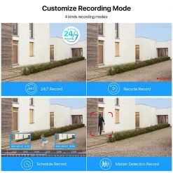 8-Channel 5Mp PoE 1TB Hard Drive NVR Security Camera System with 5Mp 4-Wired Dome Cameras by ZOSI -ProHT Sales Store black white zosi wired security camera systems 8en 4285w4 10 us 40 1000