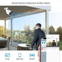 8-Channel 5MP-Lite 2TB DVR Security Camera System with 8 1080p Outdoor Wired Cameras, 80 ft. Night Vision by ZOSI -ProHT Sales Store black white zosi wired security camera systems 8vm 211w8s 20 us 40 1000