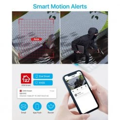 8 Channel 5MP-Lite 2TB DVR Outdoor/Indoor Security Camera System with 8 1080p Wired Bullet Cameras by ZOSI -ProHT Sales Store black white zosi wired security camera systems 8vm 261w8s 20 us 40 1000