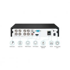 8 Channel 5MP-Lite 2TB DVR Outdoor/Indoor Security Camera System with 8 1080p Wired Bullet Cameras by ZOSI -ProHT Sales Store black white zosi wired security camera systems 8vm 261w8s 20 us c3 1000