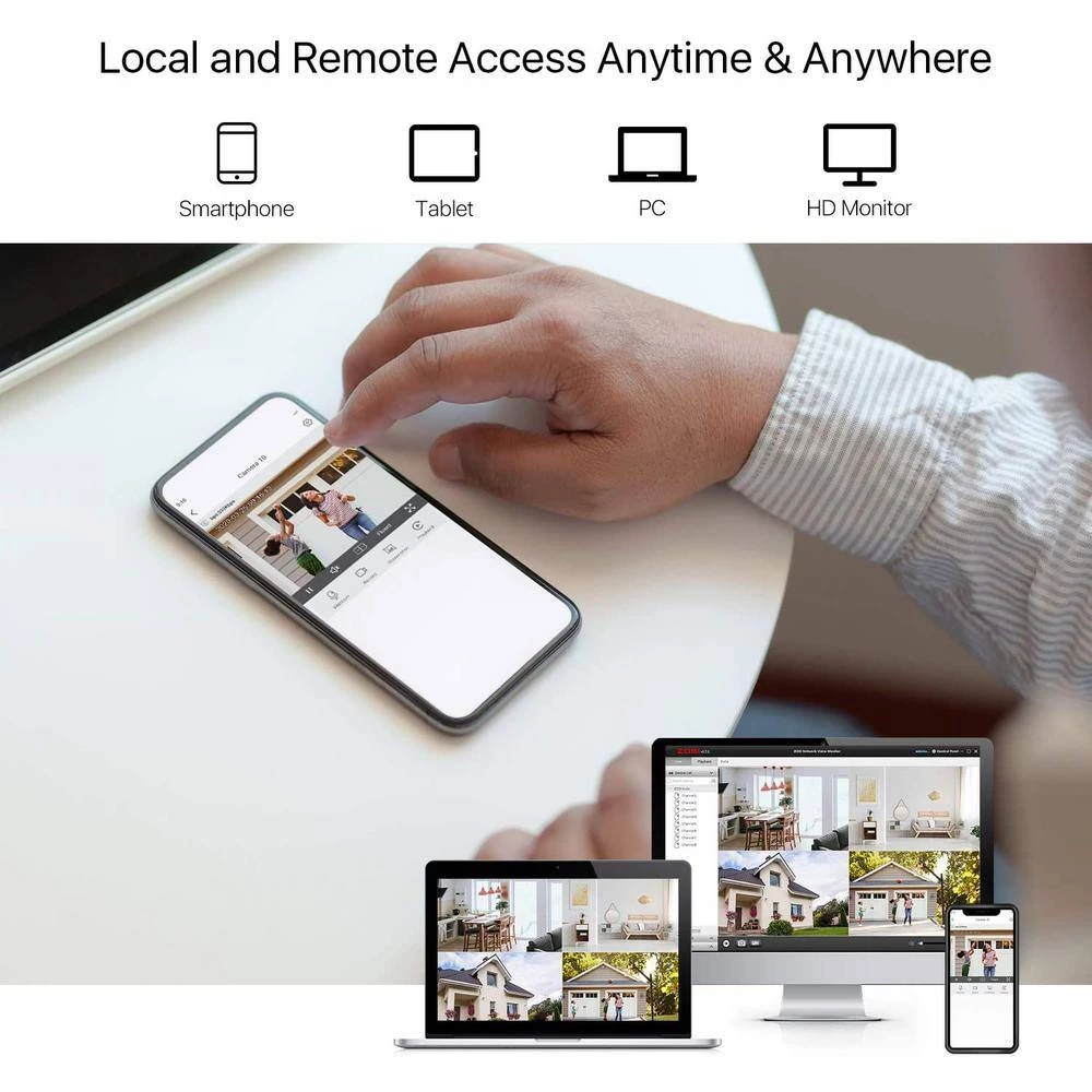 8-Channel 5MP-Lite 1TB Hard Drive DVR Security Camera System with 1080p Wired Dome Cameras +1080p Wired Bullet Cameras by ZOSI 6 8-Channel 5MP-Lite 1TB Hard Drive DVR Security Camera System with 1080p Wired Dome Cameras +1080p Wired Bullet Cameras by ZOSI - Image 4