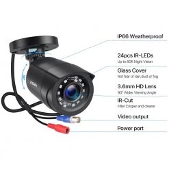 8-Channel 1080p DVR 1TB Hard Drive Security Camera System with 4 Wired Cameras by ZOSI -ProHT Sales Store black zosi smart security camera systems 8fn 106b4 10 us 66 1000