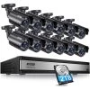16-Channel 5MP-Lite 2TB DVR Security Camera System with 12 1080P Outdoor Wired Bullet Cameras by ZOSI