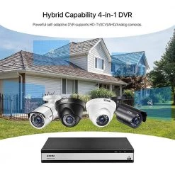 16-Channel 5MP-Lite 4TB DVR Security Camera System with 16 1080P Outdoor Wired Bullet Cameras by ZOSI -ProHT Sales Store black zosi wired security camera systems 16ck 211b16s 40 us 1f 1000