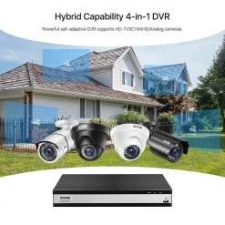 16-Channel 1080p 4TB DVR Security Camera System with 16 Wired Dome Cameras, 80 ft. Night Vision by ZOSI -ProHT Sales Store black zosi wired security camera systems 16ck 418b16s 40 us 44 1000