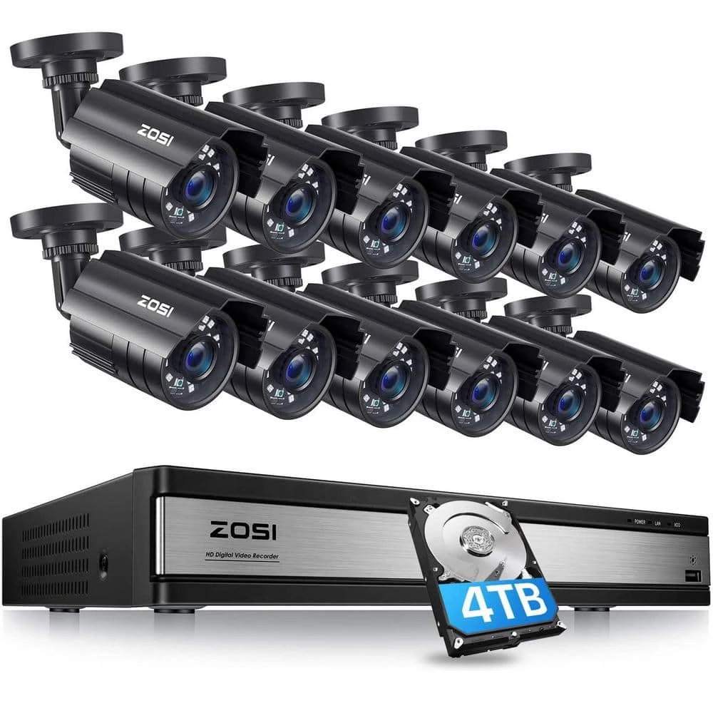 16-Channel 5MP-Lite 4TB DVR Security Camera System with 12X 1080p Wired Bullet Cameras, Surveillance System by ZOSI 3 16-Channel 5MP-Lite 4TB DVR Security Camera System with 12X 1080p Wired Bullet Cameras, Surveillance System by ZOSI