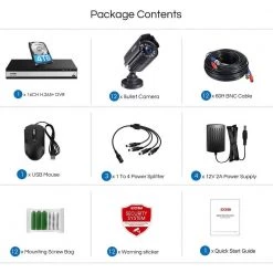 16-Channel 5MP-Lite 4TB DVR Security Camera System with 12X 1080p Wired Bullet Cameras, Surveillance System by ZOSI 23 16-Channel 5MP-Lite 4TB DVR Security Camera System with 12X 1080p Wired Bullet Cameras, Surveillance System by ZOSI -ProHT Sales Store black zosi wired security camera systems 16jk 211b12s 40 us 76 1000