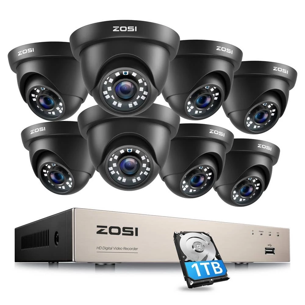 8-Channel 1080p 1TB Hard Drive DVR Security Camera System with 8-Wired Dome Cameras by ZOSI 3 8-Channel 1080p 1TB Hard Drive DVR Security Camera System with 8-Wired Dome Cameras by ZOSI