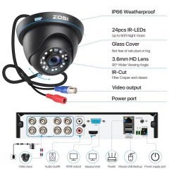 8-Channel 1080p 1TB Hard Drive DVR Security Camera System with 8-Wired Dome Cameras by ZOSI 20 8-Channel 1080p 1TB Hard Drive DVR Security Camera System with 8-Wired Dome Cameras by ZOSI -ProHT Sales Store black zosi wired security camera systems 8cn 418b8 10 us c3 1000