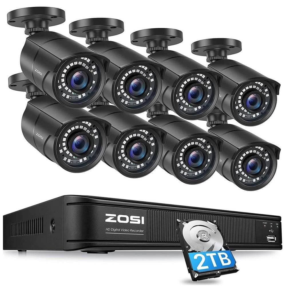 8-Channel 5MP-Lite 2TB DVR Security Camera System with 8 1080p Outdoor Wired Cameras, Surveillance System by ZOSI 3 8-Channel 5MP-Lite 2TB DVR Security Camera System with 8 1080p Outdoor Wired Cameras, Surveillance System by ZOSI