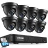 8-Channel 5Mp-Lite 2TB DVR Security Camera System with 8 1080p Outdoor Wired Cameras, Surveillance System by ZOSI -ProHT Sales Store black zosi wired security camera systems 8vm 418b8s 20 us 64 1000