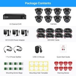 8-Channel 5Mp-Lite 2TB DVR Security Camera System with 8 1080p Outdoor Wired Cameras, Surveillance System by ZOSI -ProHT Sales Store black zosi wired security camera systems 8vm 418b8s 20 us fa 1000