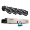 H.265+ 8-Channel 5MP-Lite DVR 2TB Hard Drive Security Camera System with 4 Wired Cameras by ZOSI