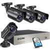 8-Channel H.256 Plus 5MP-Lite DVR 2TB HDD Security Camera System with 4 1080P Wired Bullet Cameras by ZOSI