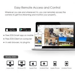 8-Channel 5MP-Lite 2TB DVR Security Camera System with 8-Wired Bullet Cameras, 80 ft. Night Vision by ZOSI -ProHT Sales Store black zosi wired security camera systems 8vn 211b8s 20 us 1d 1000