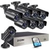 8-Channel 5MP-Lite 2TB DVR Security Camera System with 8-Wired Bullet Cameras, 80 ft. Night Vision by ZOSI 2 8-Channel 5MP-Lite 2TB DVR Security Camera System with 8-Wired Bullet Cameras, 80 ft. Night Vision by ZOSI -ProHT Sales Store black zosi wired security camera systems 8vn 211b8s 20 us 64 1000