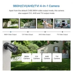 1080p FHD Outdoor Bullet Security Camera 4-in-1 Compatible With HD-CVI/TVI/AHD/960H Analog CVBS DVR, 80 ft. Night Vision by ZOSI -ProHT Sales Store black zosi wired security cameras 1ac 1062c bs n 40 1000
