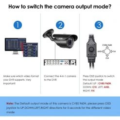 4-In-1 Wired 1080P HD Outdoor Home Bullet Security Camera Compatible with TVI/AHD/CVI Analog DVR by ZOSI -ProHT Sales Store black zosi wired security cameras 1ac 2312c bs us 2 c3 1000