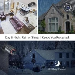 Wired 1080p HD Outdoor Home Security Camera 4-In-1 TVI/CVI/AHD/CVBS For 960H, 720P, 1080P, 5MP, 4K Analog CCTV DVR by ZOSI -ProHT Sales Store black zosi wired security cameras 1ac 2612c bs a1 76 1000