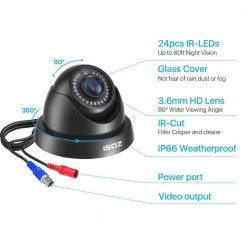 Wired 1080p Outdoor/Indoor CCTV TVI Security Camera Compatible for Analog DVR by ZOSI -ProHT Sales Store black zosi wired security cameras 2ak 4182c bs us 4f 1000