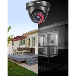 Wired 1080p Outdoor/Indoor CCTV TVI Security Camera Compatible for Analog DVR by ZOSI -ProHT Sales Store black zosi wired security cameras 2ak 4182c bs us c3 1000