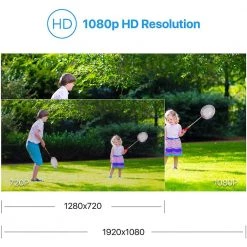 Wired 1080p Outdoor Bullet TVI Security Camera Compatible for TVI DVRs (4-pack) by ZOSI -ProHT Sales Store black zosi wired security cameras 4ak 1062b bs 1 40 1000