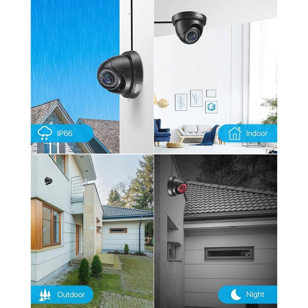 Wired 1080p Home Security Camera Compatible for All TVI DVRs, For Outdoor and Indoor by ZOSI 9 Wired 1080p Home Security Camera Compatible for All TVI DVRs, For Outdoor and Indoor by ZOSI - Image 7