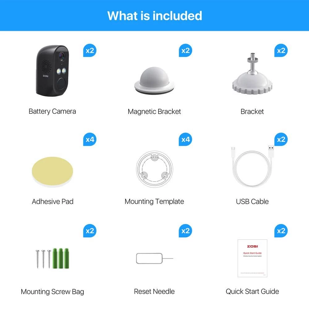 Wireless 1080P Battery Rechargeable Surveillance Camera 2-Way Audio PIR Motion Detection by ZOSI 11 Wireless 1080P Battery Rechargeable Surveillance Camera 2-Way Audio PIR Motion Detection by ZOSI - Image 9