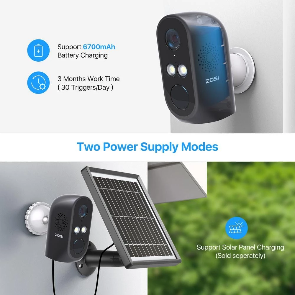 Wireless 1080P Battery Rechargeable Surveillance Camera 2-Way Audio PIR Motion Detection by ZOSI 8 Wireless 1080P Battery Rechargeable Surveillance Camera 2-Way Audio PIR Motion Detection by ZOSI - Image 6