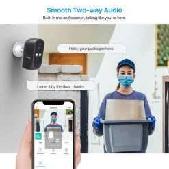 Wireless 1080P Outdoor/Indoor Battery Rechargeable Surveillance Camera, 2-Way Audio, PIR Motion Detection by ZOSI -ProHT Sales Store black zosi wireless security cameras ipc 6962m w us 40 1000