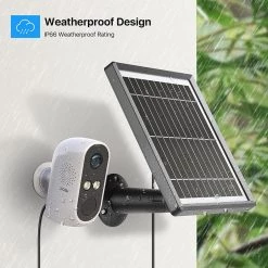 Solar Panels for C1 Wireless 1080p Security Camera (Model: IPC-6962M-W/IPC-6962M-B) by ZOSI -ProHT Sales Store black zosi wireless security cameras zss sp2 44 1000