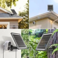 Solar Panels for C1 Wireless 1080p Security Camera (Model: IPC-6962M-W/IPC-6962M-B) by ZOSI -ProHT Sales Store black zosi wireless security cameras zss sp2 76 1000