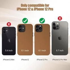 Optimum Brown PU Case with MagSafe for iPhone 12 and iPhone 12 Pro by ProHT -ProHT Sales Store brown proht tablets accessories 02340 66 1000