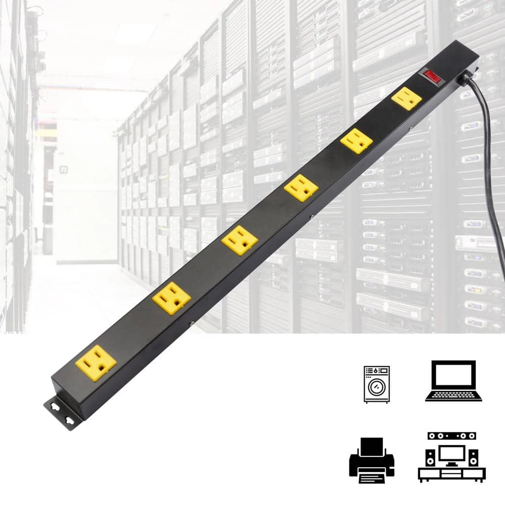 6-Outlet Metal Spaced Power Strip with 3 ft. Cord by ProHT 8 6-Outlet Metal Spaced Power Strip with 3 ft. Cord by ProHT - Image 6