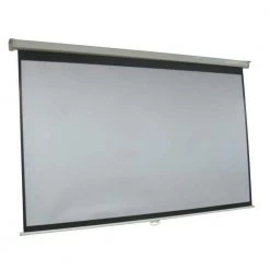 100 in. Manual Projection Screen with White Frame by ProHT