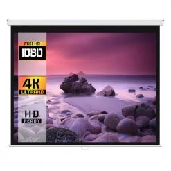 120 in. Manual Projection Screen with White Frame by ProHT -ProHT Sales Store proht projector screens 05352 22 76 1000
