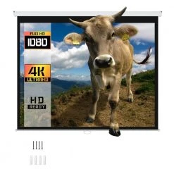 120 in. Manual Projection Screen with White Frame by ProHT -ProHT Sales Store proht projector screens 05352 22 c3 1000