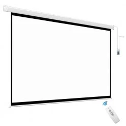 100 in. Electric Projection Screen with White Frame by ProHT -ProHT Sales Store proht projector screens 05355 22 1d 1000