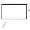 100 in. Electric Projection Screen with White Frame by ProHT -ProHT Sales Store proht projector screens 05355 22 64 1000